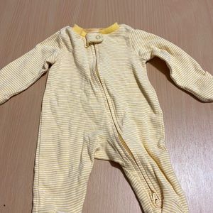 Baby striped yellow pajamas